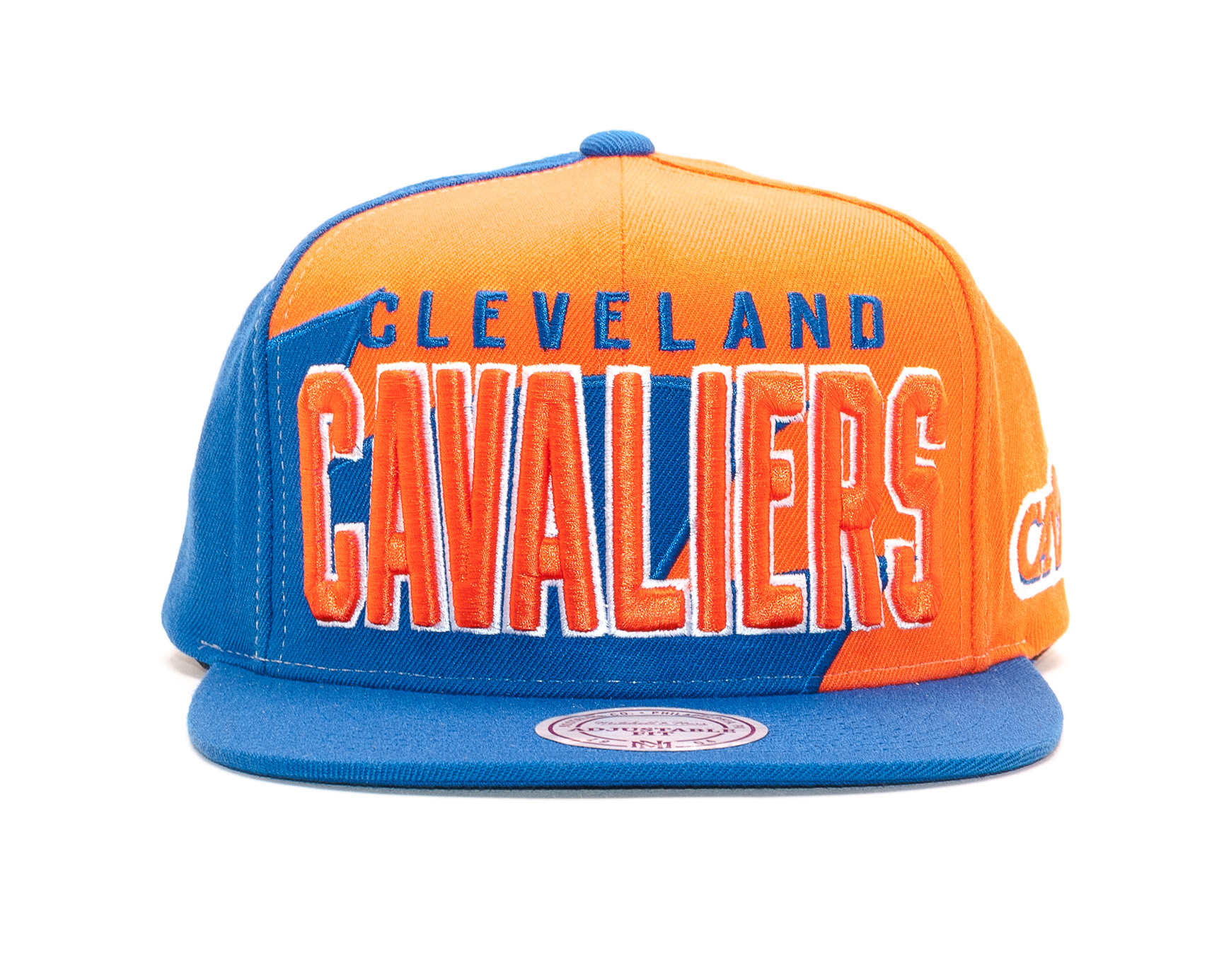 Kšiltovka Mitchell & Ness Cleveland Cavaliers Shark Tooth Blue/Orange Snapback