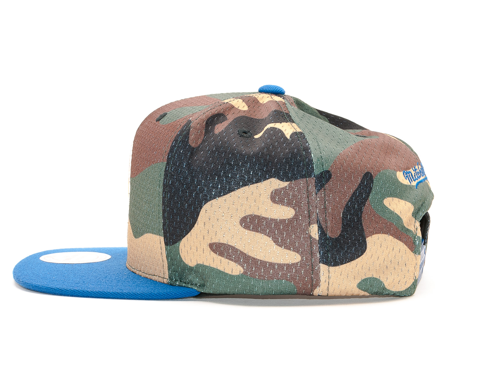 Kšiltovka Mitchell & Ness Golden State Warriors Woodland "COVER" Camo/Blue Snapback
