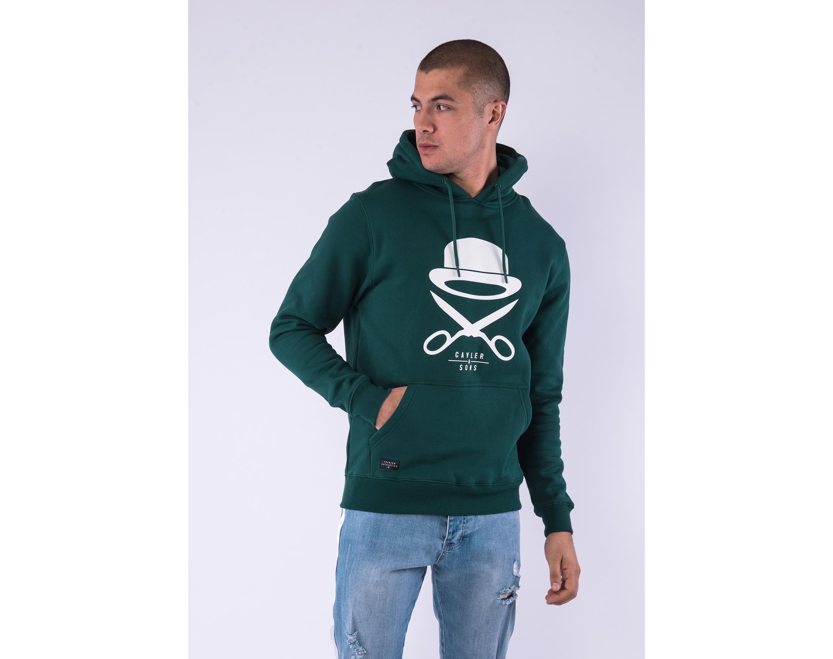Mikina Cayler & Sons PA Icon Hoody Ocean Green/White