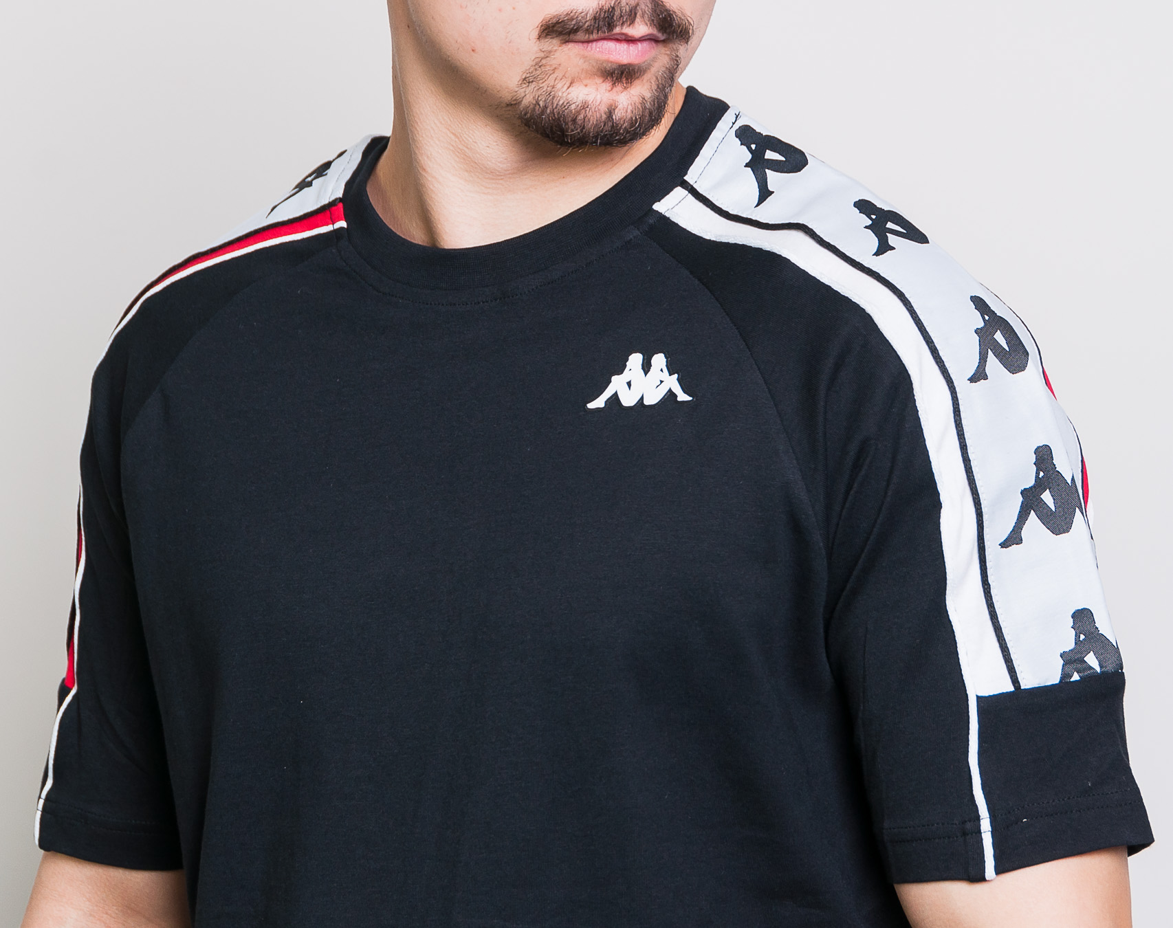 Triko Kappa Banda 10 Arset Black/Red/White